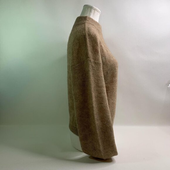 Banana Republic Cozy Tan Wool-Alpaca Sweater | Effortless Preppy Knit Pullover - Picture 3 of 8